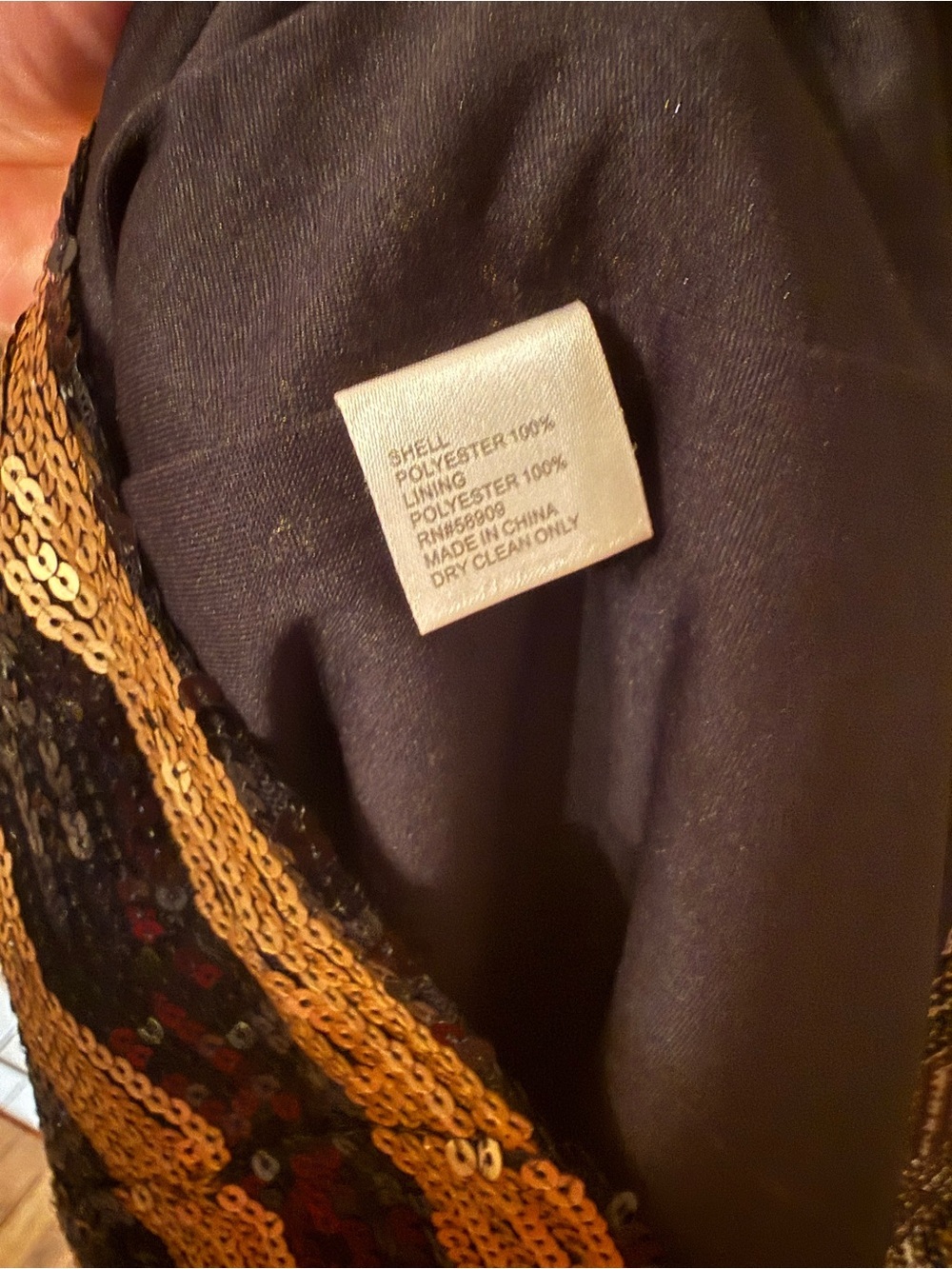 Gianni Bini Chevron Sequin Small Minidress - Picture 3 of 5